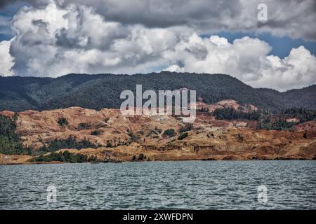 Nickel extraction, Mining in Labengki, Sulawesi, Indonesia, Asia Stock Photo