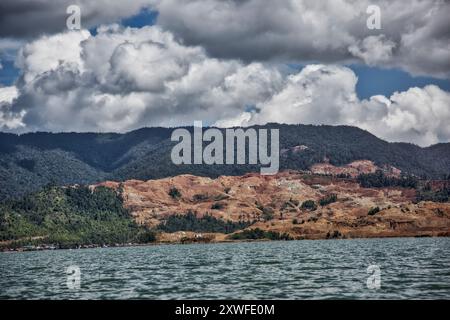 Nickel extraction, Mining in Labengki, Sulawesi, Indonesia, Asia Stock Photo