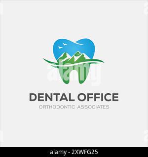 Dental Clinic Logo Design Dentist Logo Tooth abstract Linear Dentist stomatology Stock Vector