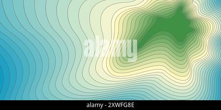 Islands geographic contour Stock Vector