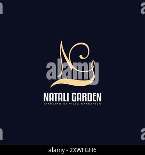 Alphabet letter icon logo Gn, NG, GN Logo Emblem Monogram, Letters monogram icon logo NG, GN,G and N, NG Initial letter handwriting Creative and Minima Stock Vector