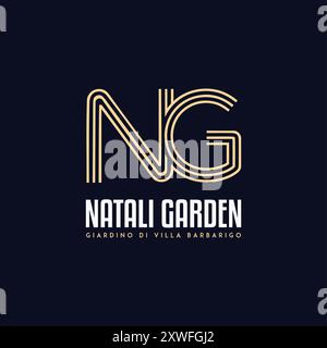 Alphabet letter icon logo Gn, NG, GN Logo Emblem Monogram, Letters monogram icon logo NG, GN,G and N, NG Initial letter handwriting Creative and Minima Stock Vector