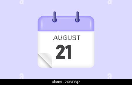 August 4 - calendar and Time planner. Daily Calendar Icon reminder ...