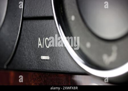 air condition switch inside a used car Stock Photo