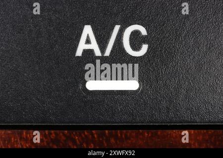 air condition switch inside a used car Stock Photo