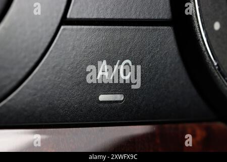 air condition switch inside a used car Stock Photo