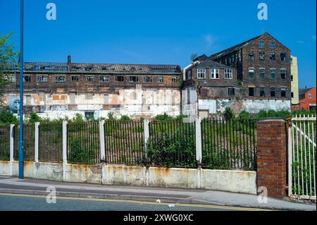 Former Royal Doulton factory buildings demolished after fire and abandoned Stock Photo