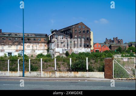 Former Royal Doulton factory buildings demolished after fire and abandoned Stock Photo