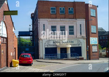 Former Royal Doulton factory buildings demolished after fire and abandoned Stock Photo