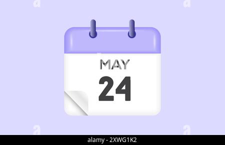 May 24 - calendar and Time planner. Daily Calendar Icon reminder ...