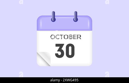 October 30 Calendar Date Icon Stock Vector Image & Art - Alamy