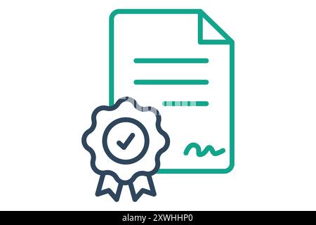Patent icon. line icon style. icon related to law and justice. legal elements vector illustration Stock Vector