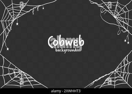 cobweb background illustration in flat design style Stock Vector