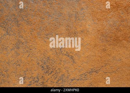 Vintage distressed worn brown leather background backdrop. Natural material concept Stock Photo