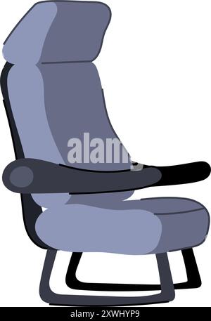 recline seat airplane cartoon vector illustration Stock Vector Image ...