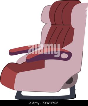 middle seat airplane cartoon vector illustration Stock Vector Image ...