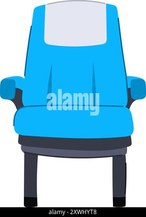 legroom seat airplane cartoon vector illustration Stock Vector Image ...