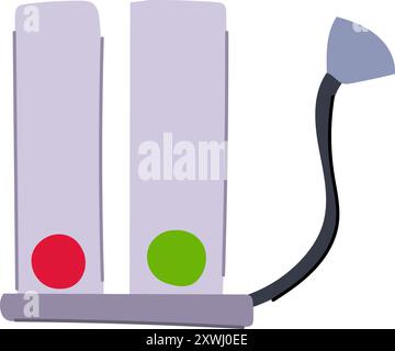 test spirometer cartoon vector illustration Stock Vector