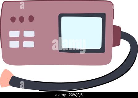 health spirometer cartoon vector illustration Stock Vector