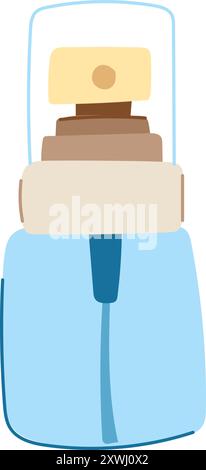 refillable spray bottle cartoon vector illustration Stock Vector Image ...