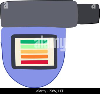 respiratory spirometer cartoon vector illustration Stock Vector