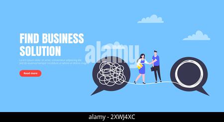 Understanding problem solution simplify challenge. Stock Vector