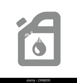 Oil or fuel canister vector icon. Gasoline can or gallon symbol. Stock Vector