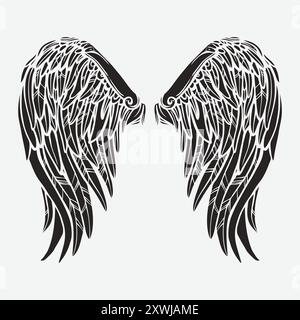 Wings vector design. vector illustration design editable and resizable Stock Vector