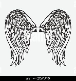Wings vector design. vector illustration design editable and resizable Stock Vector