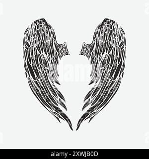 Wings vector design. vector illustration design editable and resizable Stock Vector