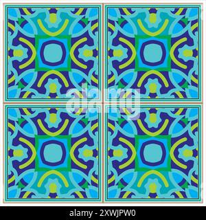 Seamless pattern geometric pattern, seamless vector, Abstract Patterns, 6 set Patterns Modern stylish texture. symmetrical geometric tiles Designs Stock Vector