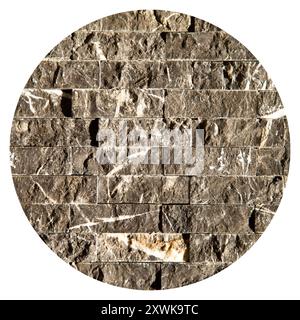 Rectangular cut out black white and grey organic marble wall texture background can be, tile seamless lined up Stock Photo