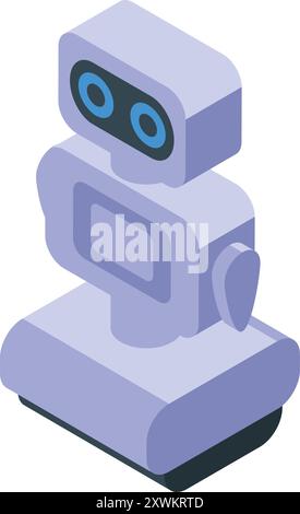 Modern robot standing is showing artificial intelligence and future technology Stock Vector