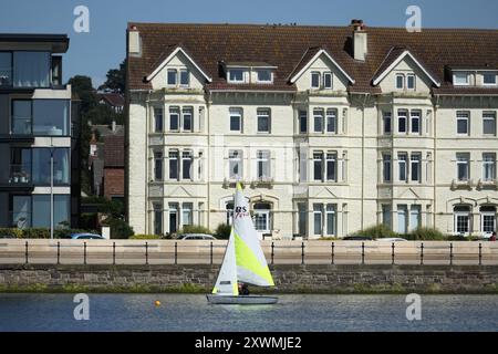 Dinghies on West Kirby Marine Lake Stock Photo