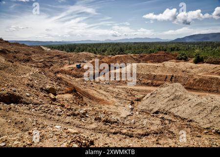 Nickel extraction, Mining in Labengki, Sulawesi, Indonesia, Asia Stock Photo