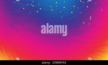 Abstract Background, wavy lines background, Glowing particles futuristic background Stock Vector