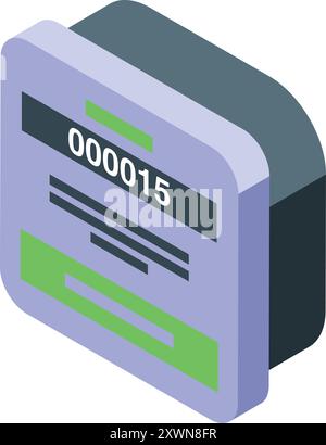 Bank queue management system isolated cartoon vector illustrations ...