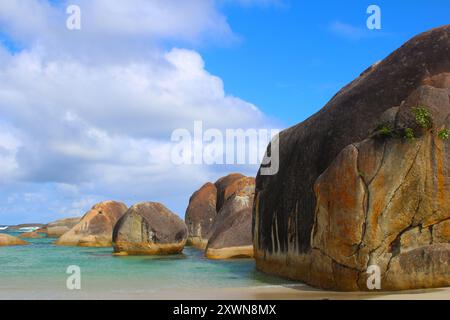 Huge rocks called Elephant Rocks in the William Bay National Park near the Australian town Denmark, Western Australia Stock Photo