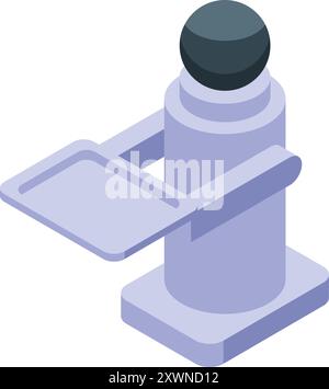 This isometric illustration depicts airport navigation equipment, highlighting its crucial role in ensuring safe and efficient air travel Stock Vector