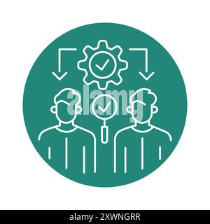 Cultural fit line black icon. Sign for web page, mobile app, button, logo. Vector isolated button. Editable stroke. Stock Vector