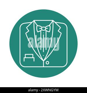 Dress code line black icon. Sign for web page, mobile app, button, logo. Vector isolated button. Editable stroke. Stock Vector