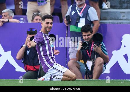 Raul Moro of Real Valladolid CF in action during the LaLiga EA Sports match between Real