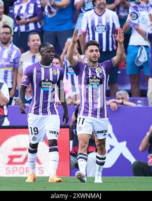 Raul Moro of Real Valladolid CF in action during the LaLiga EA Sports match between Real