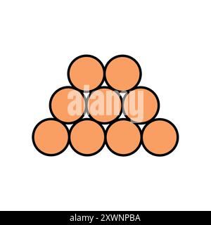 Pickleball ball line color icon. Sign for web page, mobile app, button, logo. Vector isolated button. Editable stroke. Stock Vector