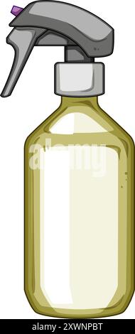 refillable spray bottle cartoon vector illustration Stock Vector Image ...