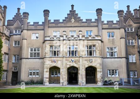 Court at Sidney Sussex College, University of Cambridge, England. Stock Photo