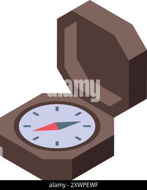 Compass is showing north direction for navigation guiding Stock Vector