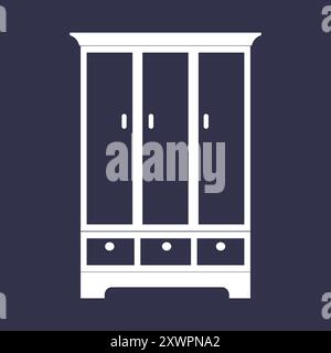 wardrobe icon vector illustration logo design Stock Vector