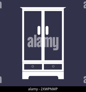 wardrobe icon vector illustration logo design Stock Vector