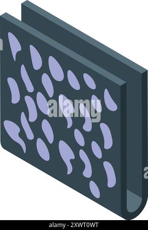 Climbing wall panel with holds is designed for indoor bouldering and lead climbing training Stock Vector